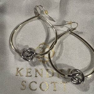 Kendra Scott Silver and Gold Knot Earrings